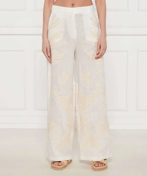 

Льняные брюки Кадьяк Relaxed fit Marella, бежевый