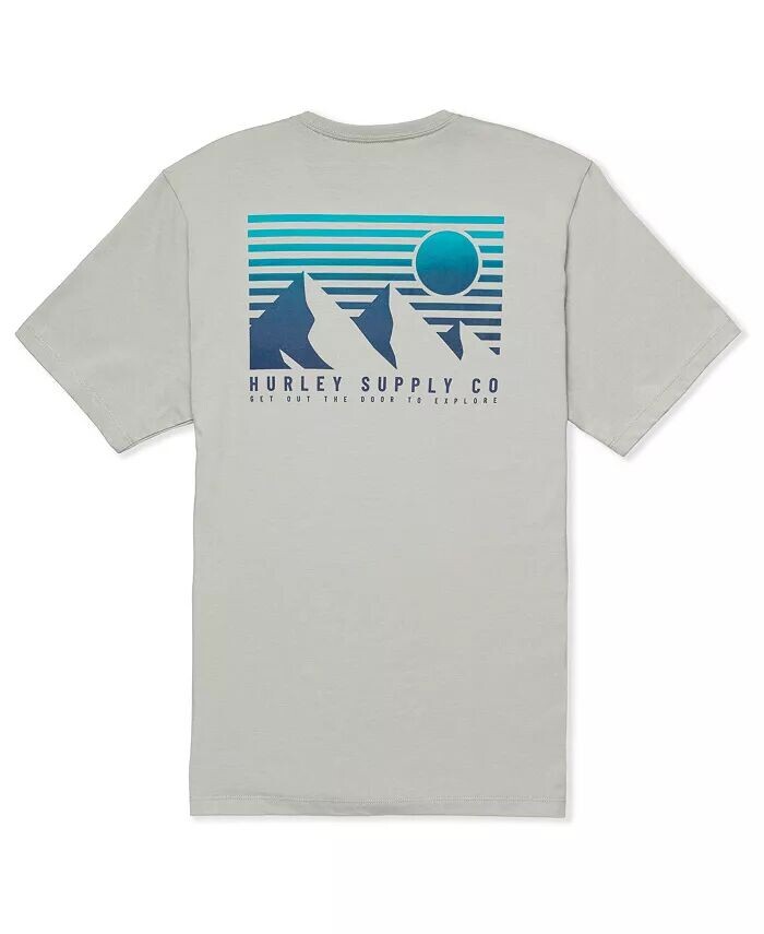 

Мужская повседневная футболка Explore 3 Peaks с коротким рукавом Hurley, коричневый/бежевый