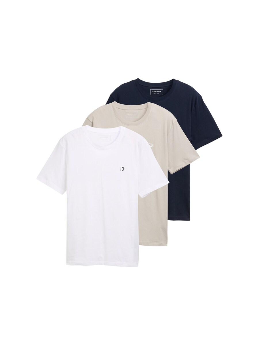 

Рубашка TOM TAILOR DENIM, цвет Beige/Navy/White