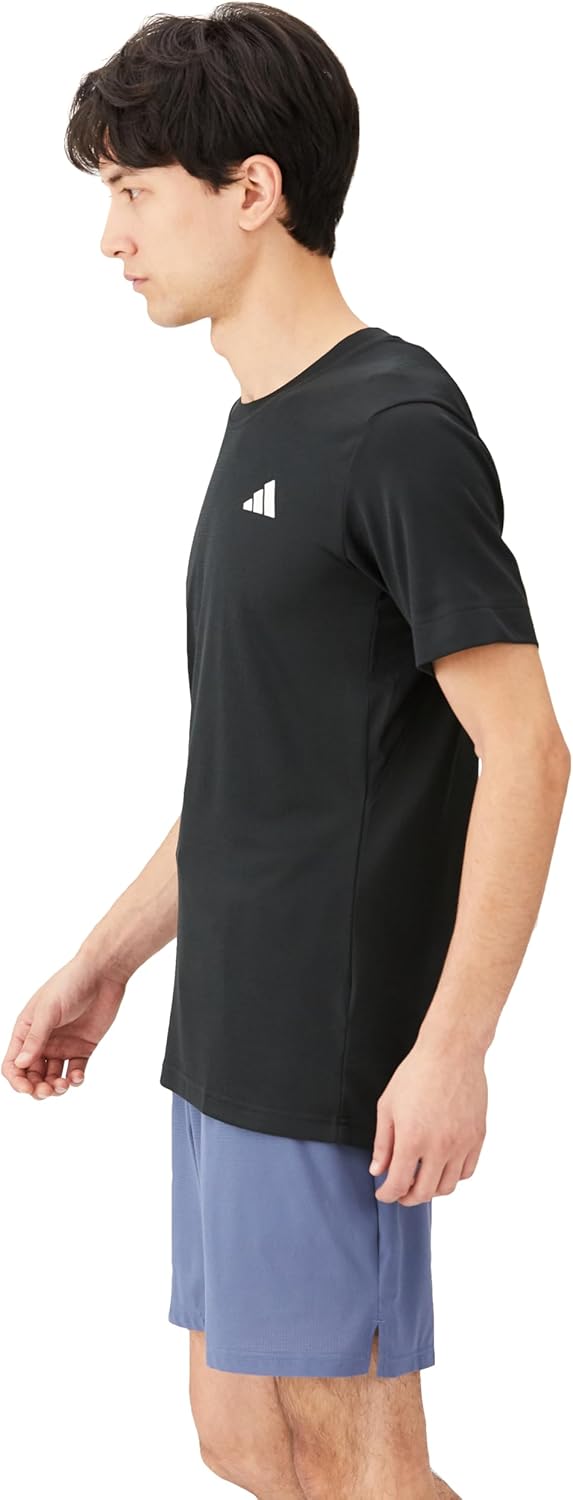 Мужская футболка Adidas IKL76 с коротким рукавом, теннисная, Free Lift, короткий рукав, черный — фото 4