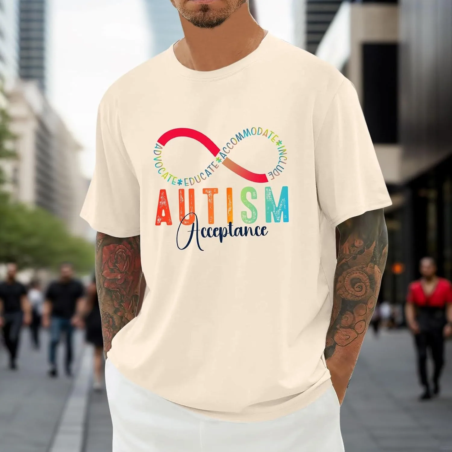 Футболка с рисунком Autism Awareness, Unisex, короткий рукав — фото 2