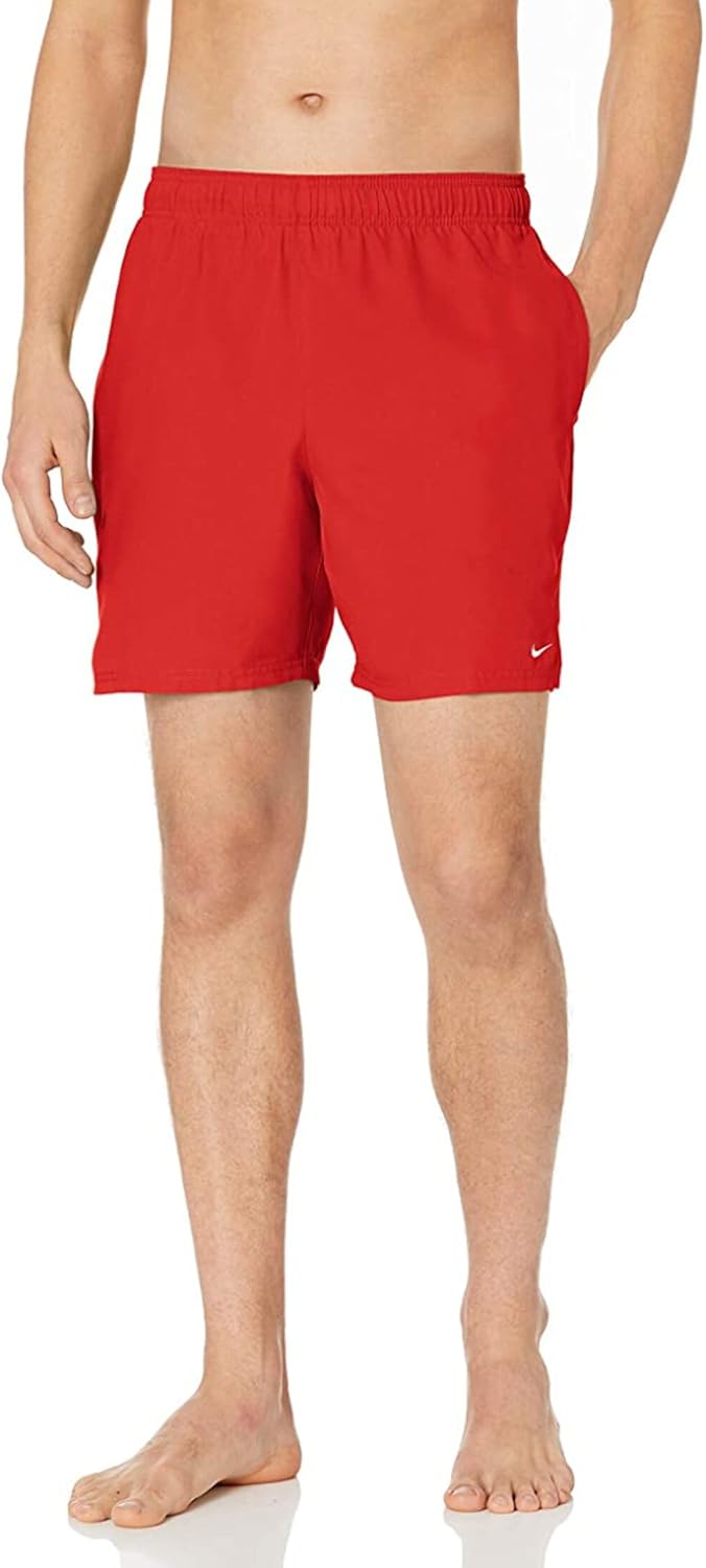 Мужские стандартные плавки-шорты Nike Volley длиной 7 дюймов, University Red White — фото 3