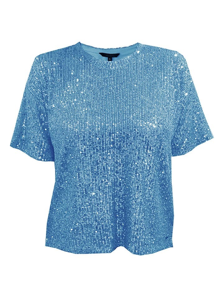 

Футболка Herrlicher Paillettenshirt, синий