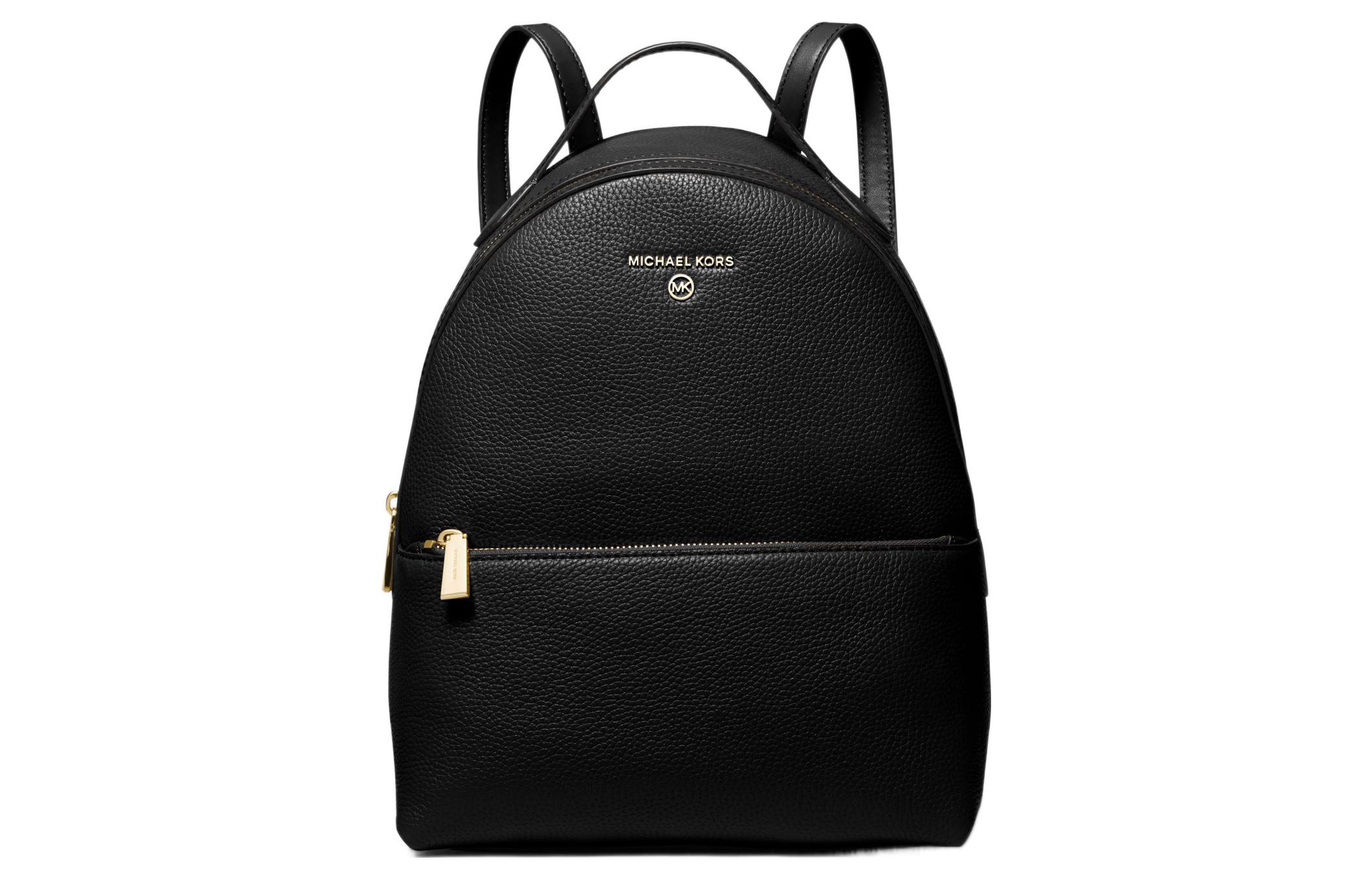 

Сумка-рюкзак Valerie из кожи среднего размера женская черная MICHAEL KORS