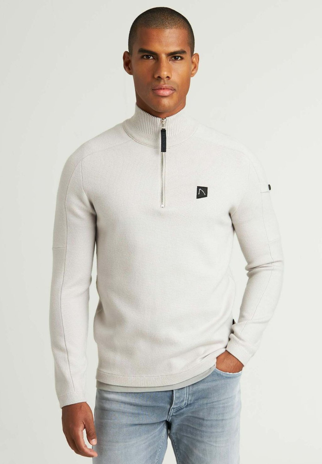

Свитер OSCAR HALF ZIP CHASIN', светло-серый
