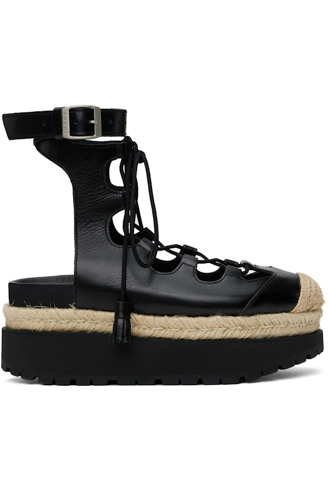 Гилли сандалии на каблуке Sacai, черный