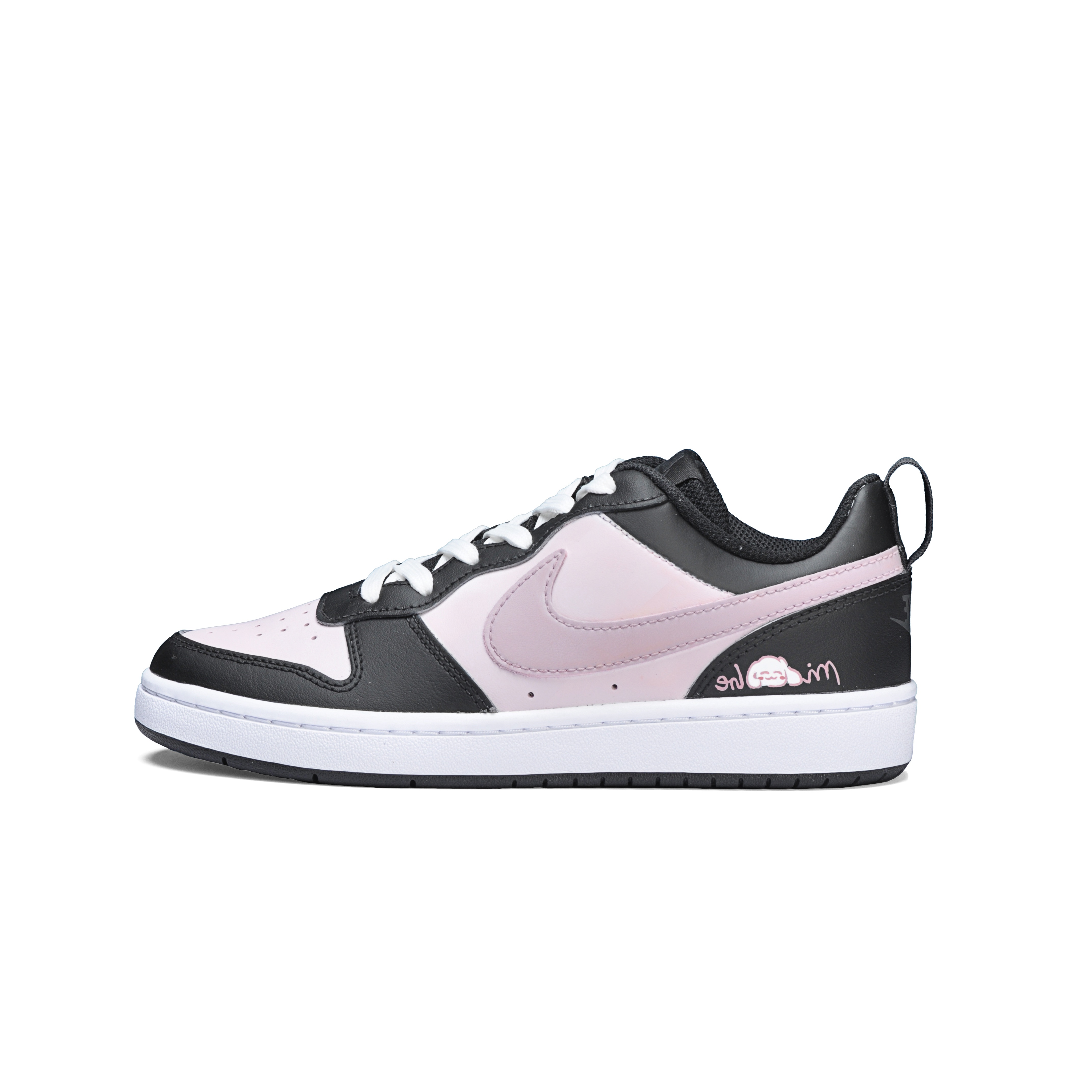 

Кроссовки Nike Court Borough Kids' Skateboarding Shoes Grade School, белый/розовый