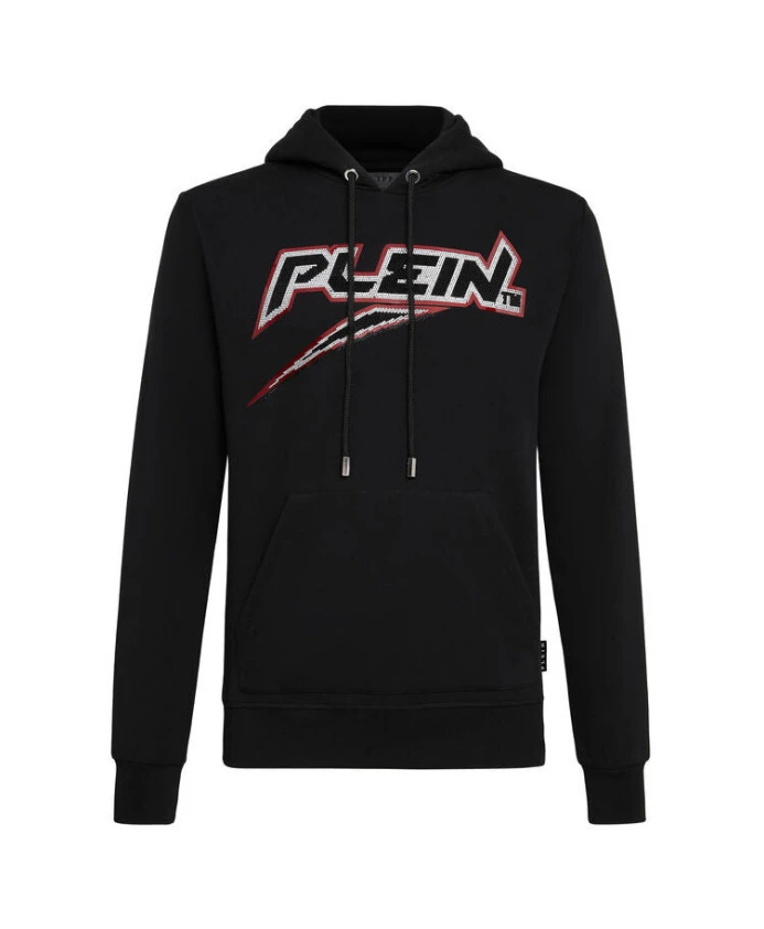 

Худи с принтом кристаллов, черное Philipp Plein, черный