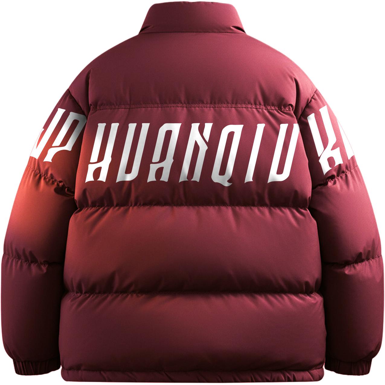 

Пуховик Unisex с воротником стойкой утепленный HUANQIU, burgundy