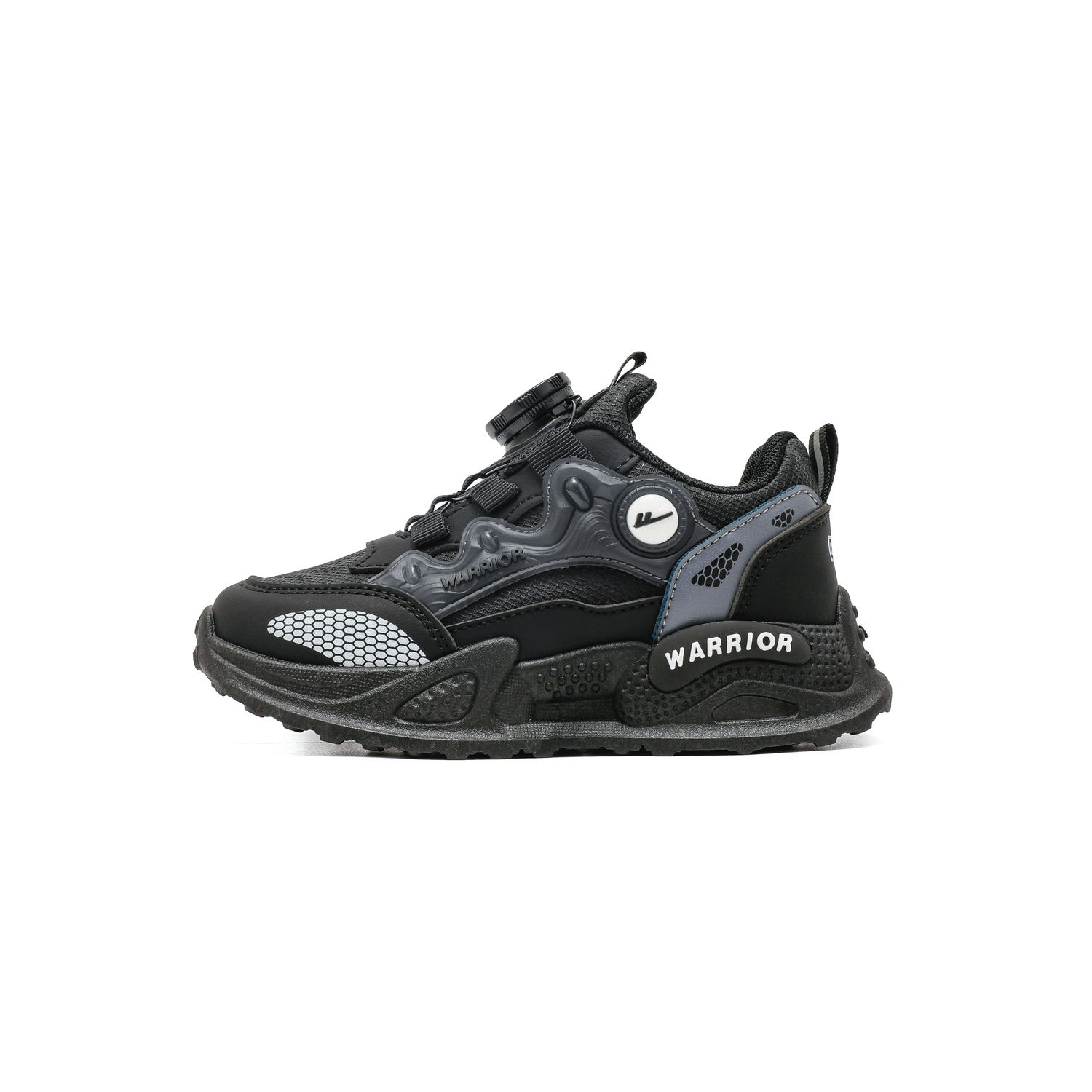 

Низкие детские беговые кроссовки с противоскользящей подошвой для увеличения роста WARRIOR, черный/серый