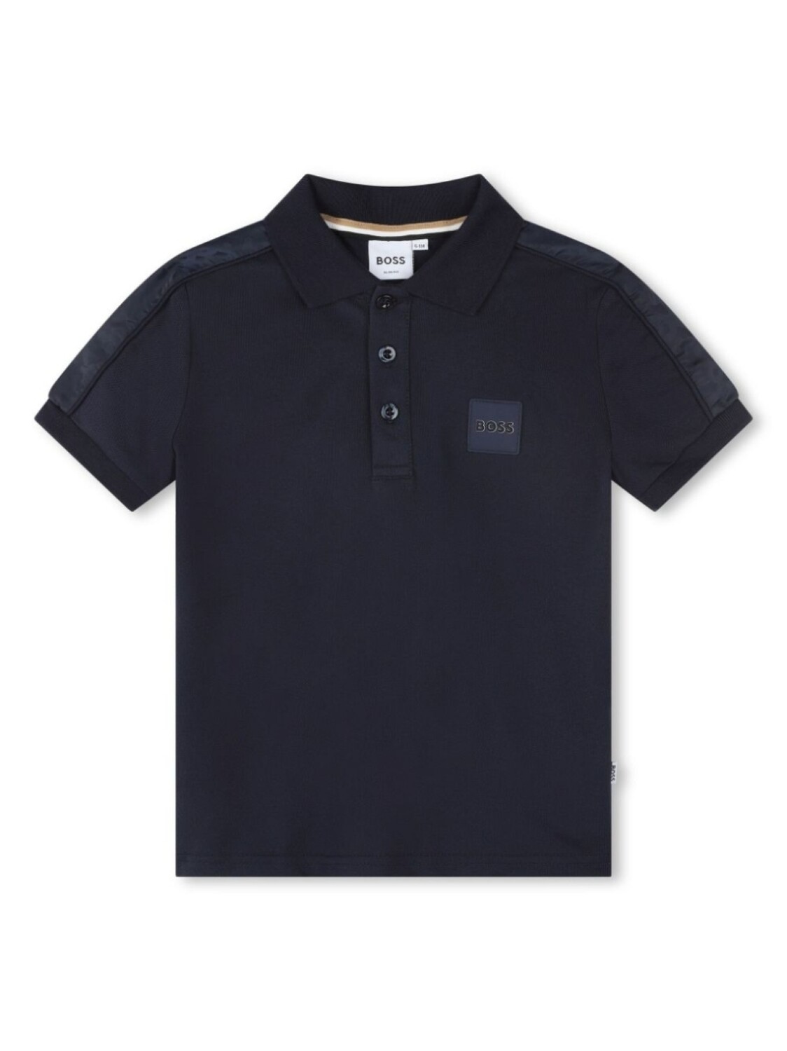

BOSS Kidswear рубашка поло с короткими рукавами и нашивкой-логотипом, синий