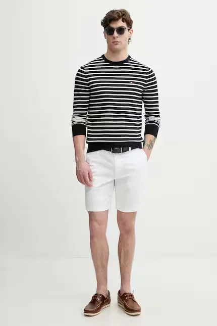 Свитер с характерными полосами модель из коллекции Tommy Hilfiger, синий — фото 2