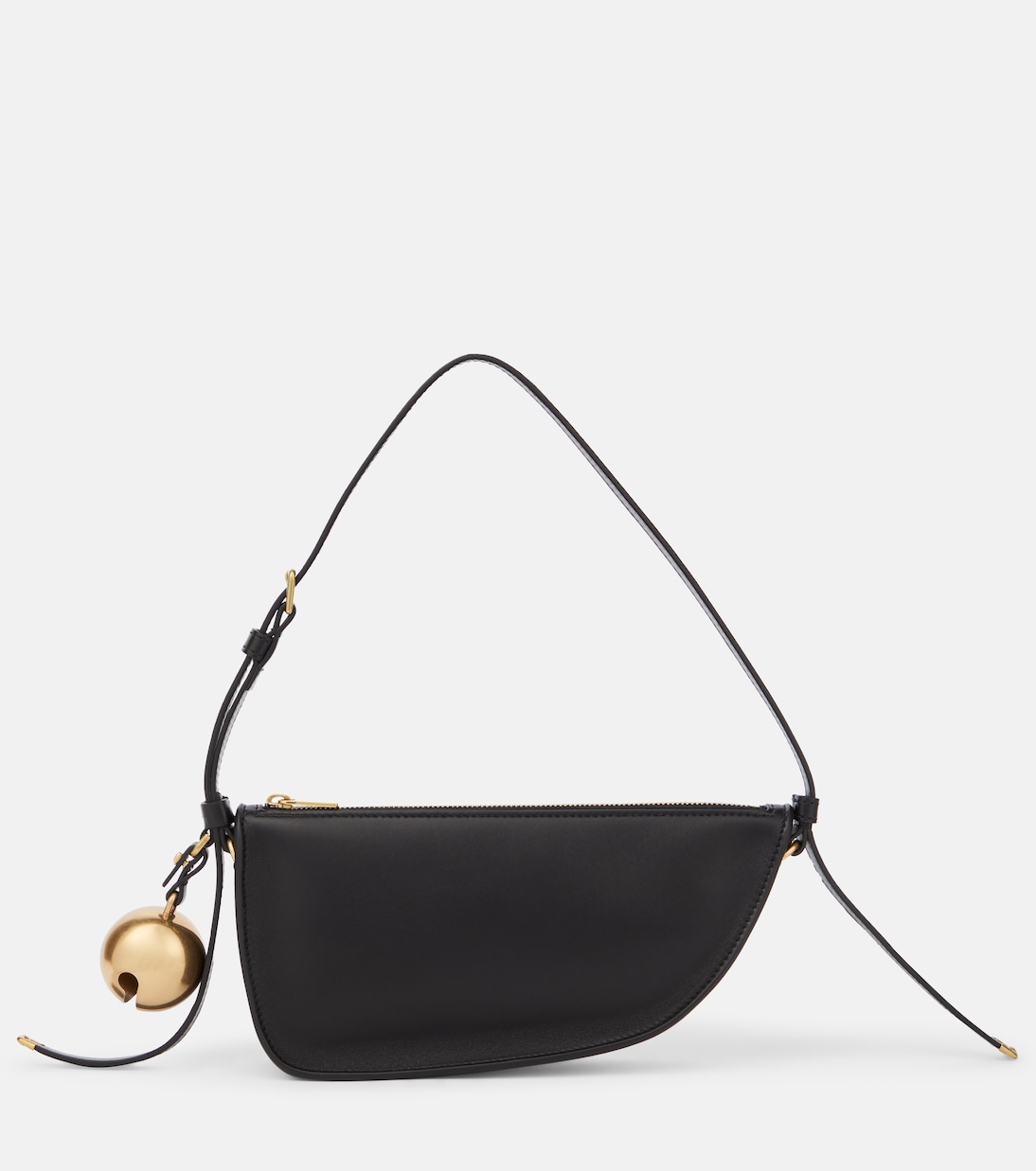 

Мини кожаная сумка через плечо Burberry, черный