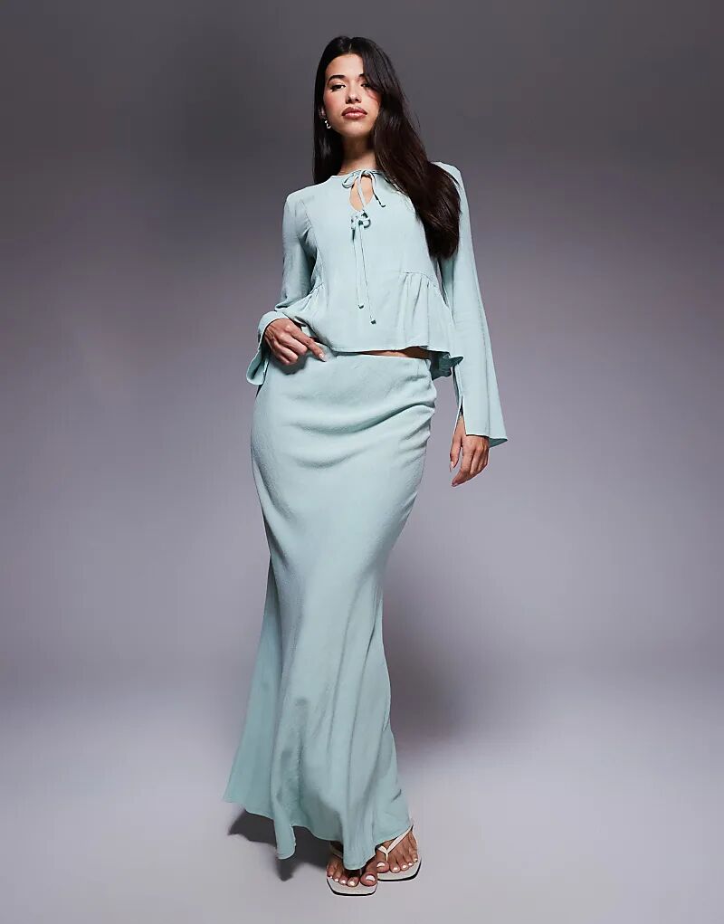 

Комбинированная льняная юбка Daska