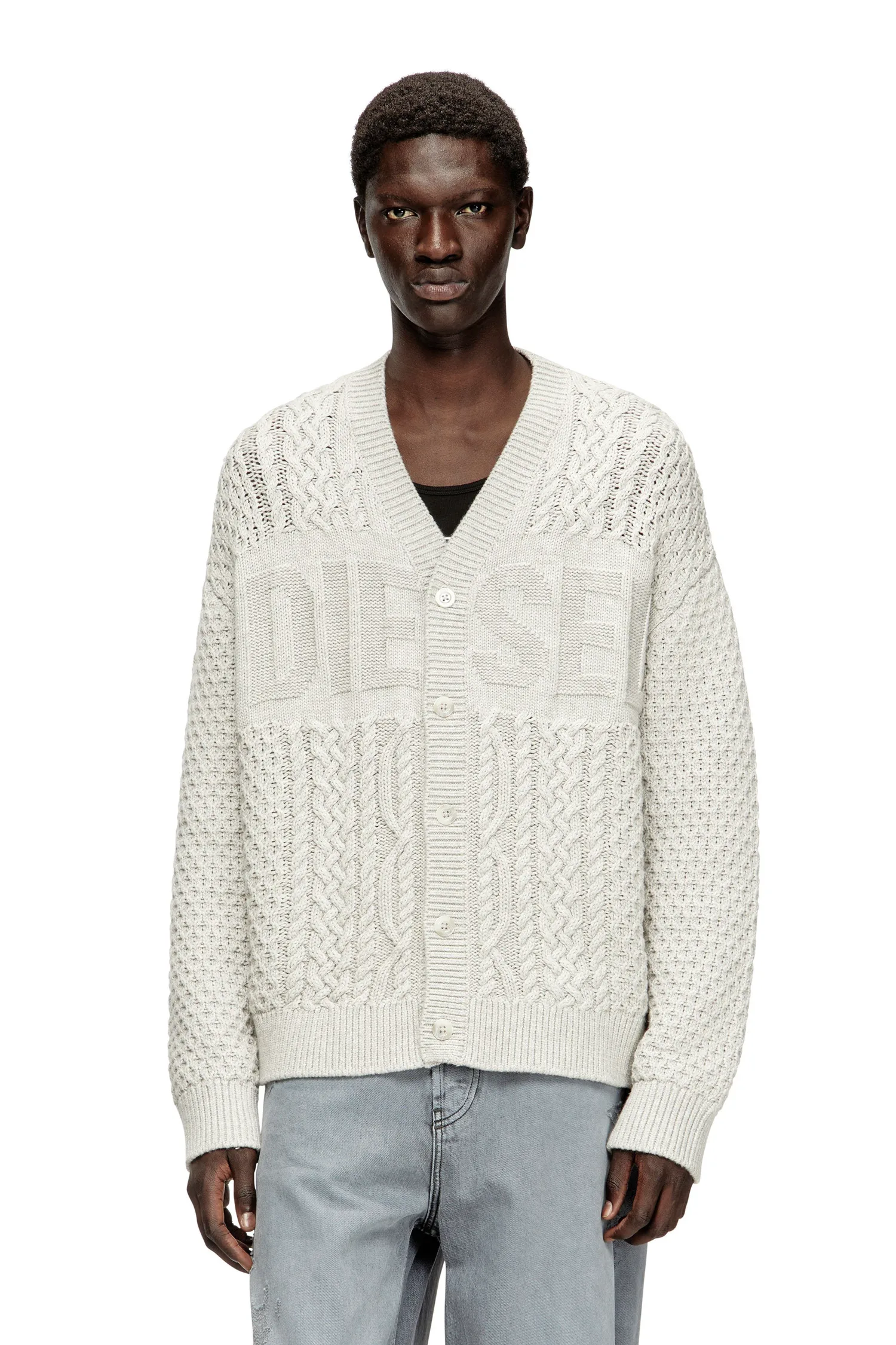 Мужской кардиган K-ANTOINE Diesel, Light gray