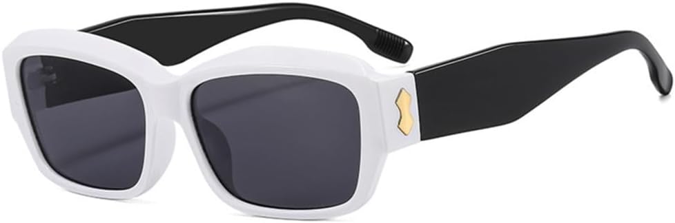 

Маленькие солнцезащитные очки для женщин, солнцезащитные очки для путешествий, мужские солнцезащитные очки в винтажном стиле, ретро, ​​UV400, прямоугольные, Lunet Soleil DSDNPTV, White