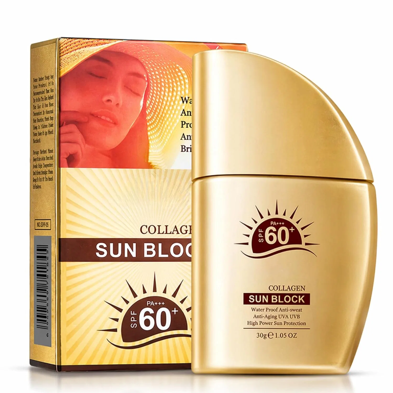 Солнцезащитный крем SPF 50 с коллагеном и гиалуроновой кислотой Barevel