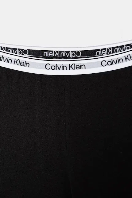 Пижама двухчастная хлопковая с эластаном Calvin Klein Underwear, черный — фото 3
