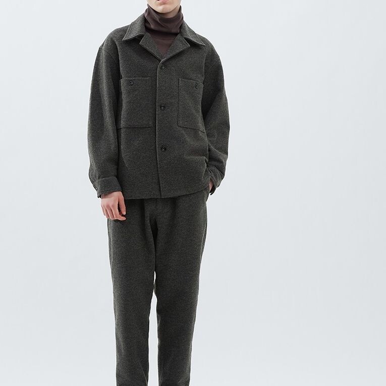 FW23 U Series повседневные брюки унисекс свинцово-серые Uniqlo, серый — фото 4