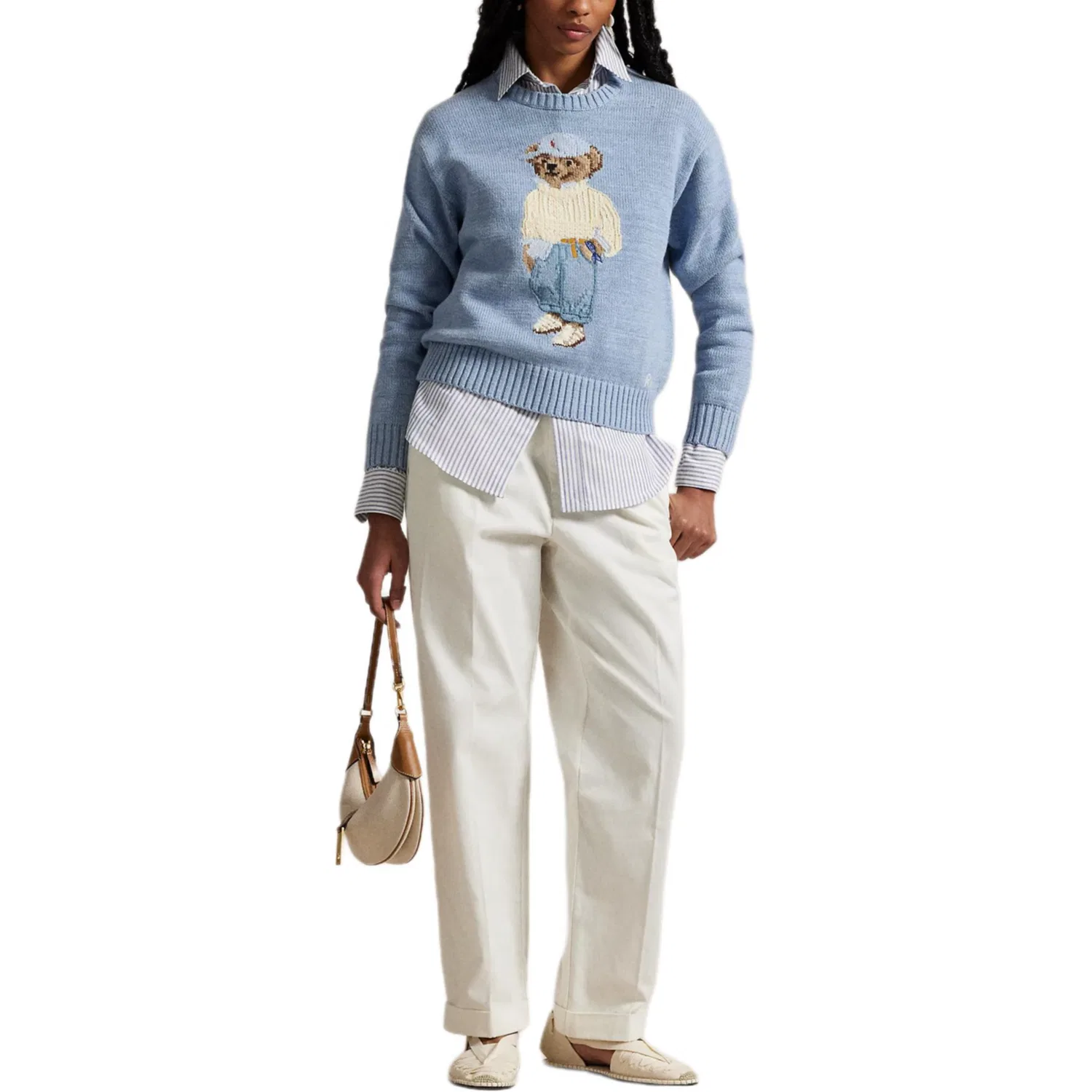 Свитер Polo Bear с вышивкой мишки Polo Ralph Lauren синий — фото 3