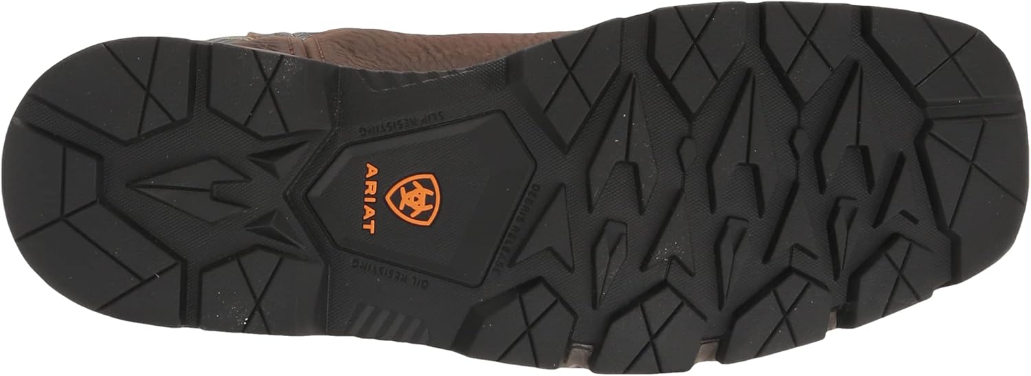 Мужские ботинки ARIAT Rebar Flex Western с водонепроницаемым композитным носком, черный/коричневый/темно-коричневый — фото 4