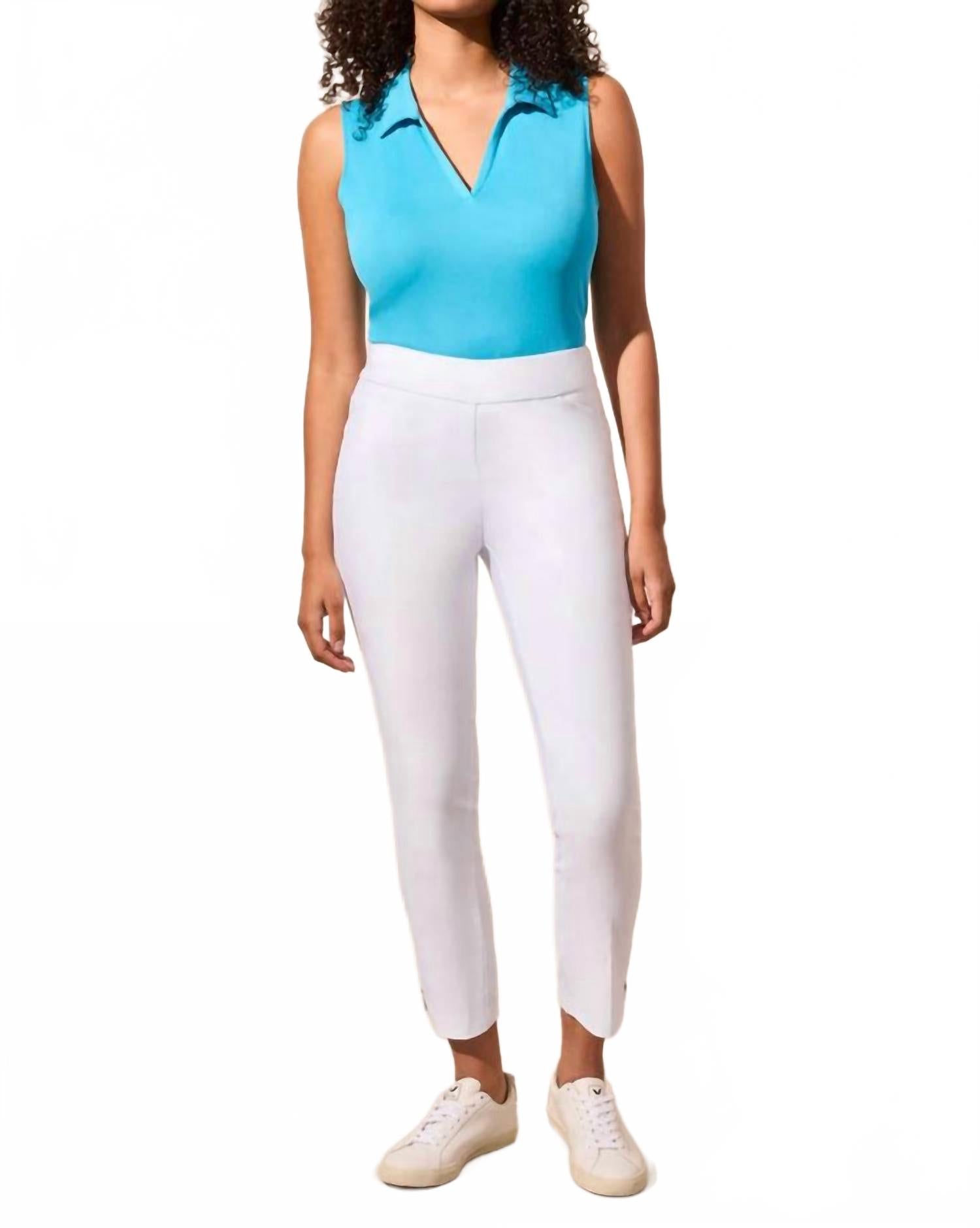 

Утягивающие брюки до щиколотки на резинке, белые TRIBAL, белый