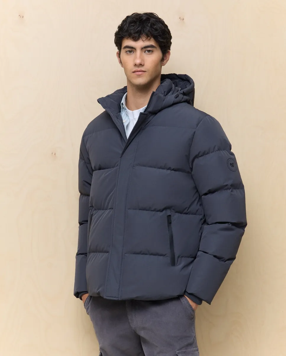 

Мужская пуховая куртка с капюшоном и съемным наполнителем, водоотталкивающая Easy Wear, антрацитовый