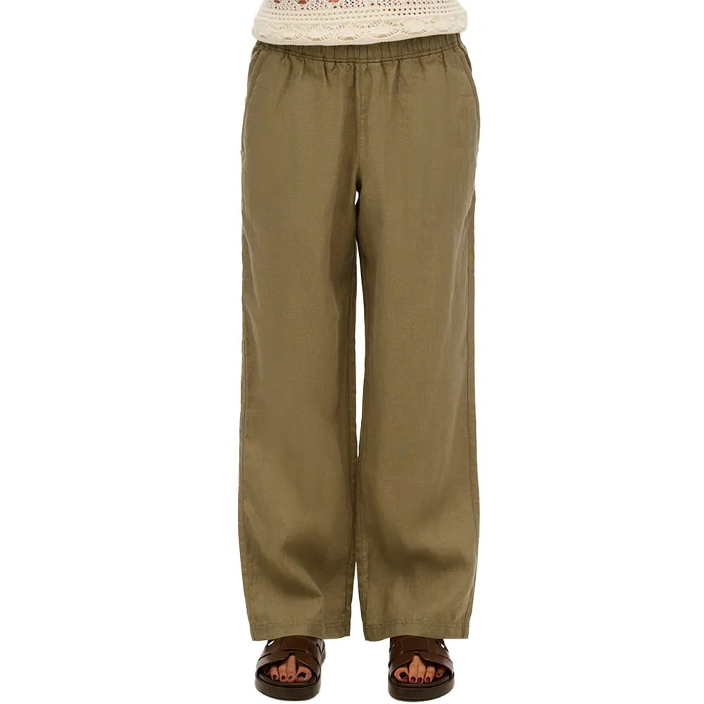 

Брюки Superdry Linen Drawstring, зеленый