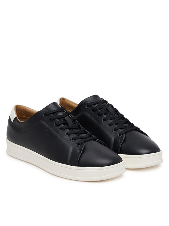 Кроссовки Pure Low Laceup Cupsole Hf Lth HM0HM01859 Calvin Klein, черный — фото 2