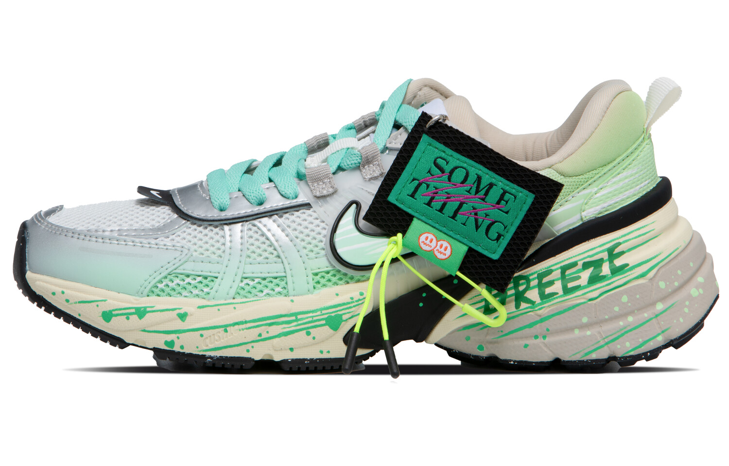 

Кроссовки для бега V2K Run женские с низким верхом, серебристо-зеленые Nike