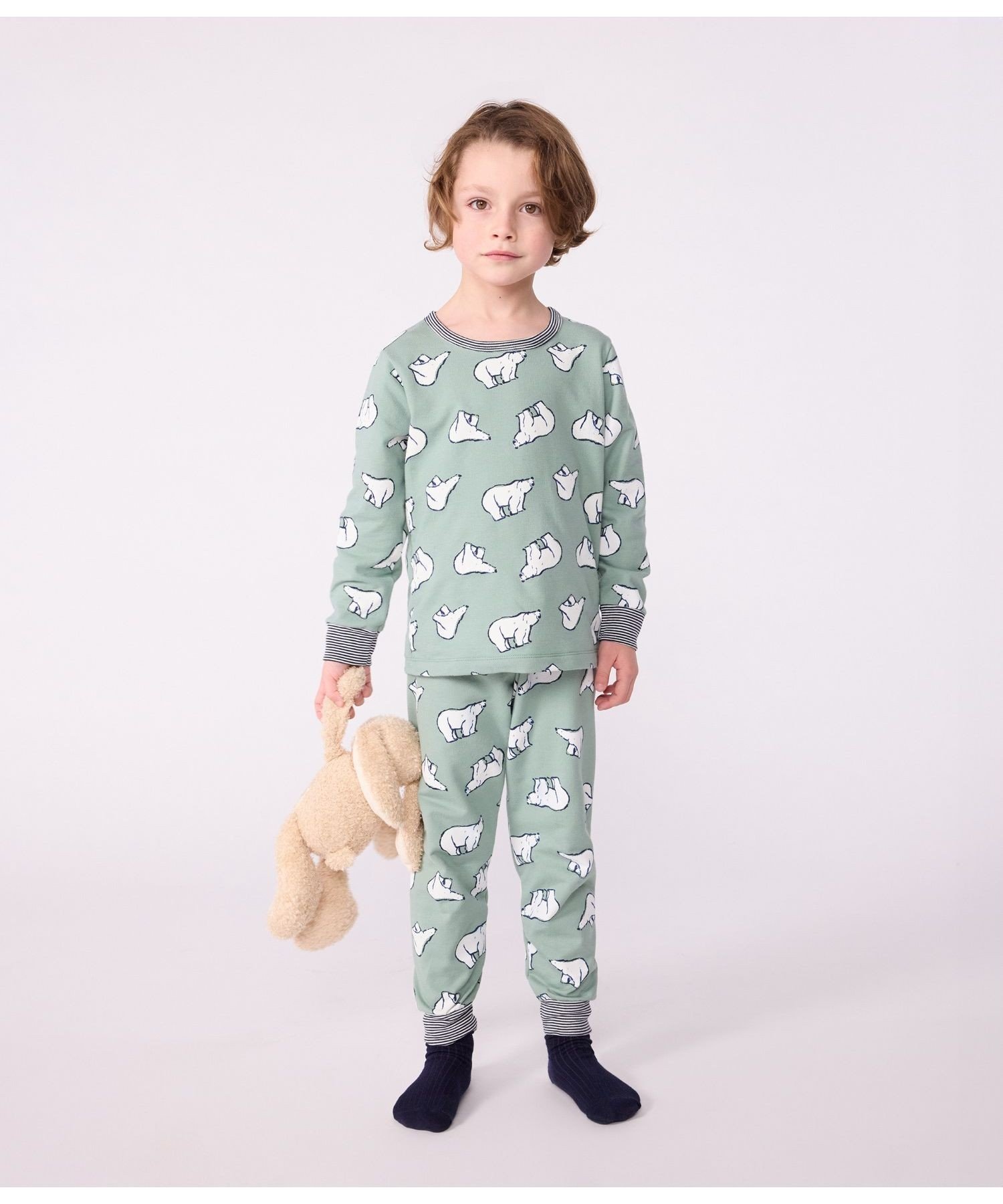 Пижама PETIT BATEAU, Light green/multicolor