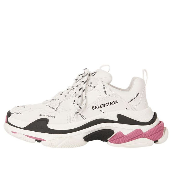 Кроссовки triple s sneaker 'allover logo white pink' Balenciaga, белый