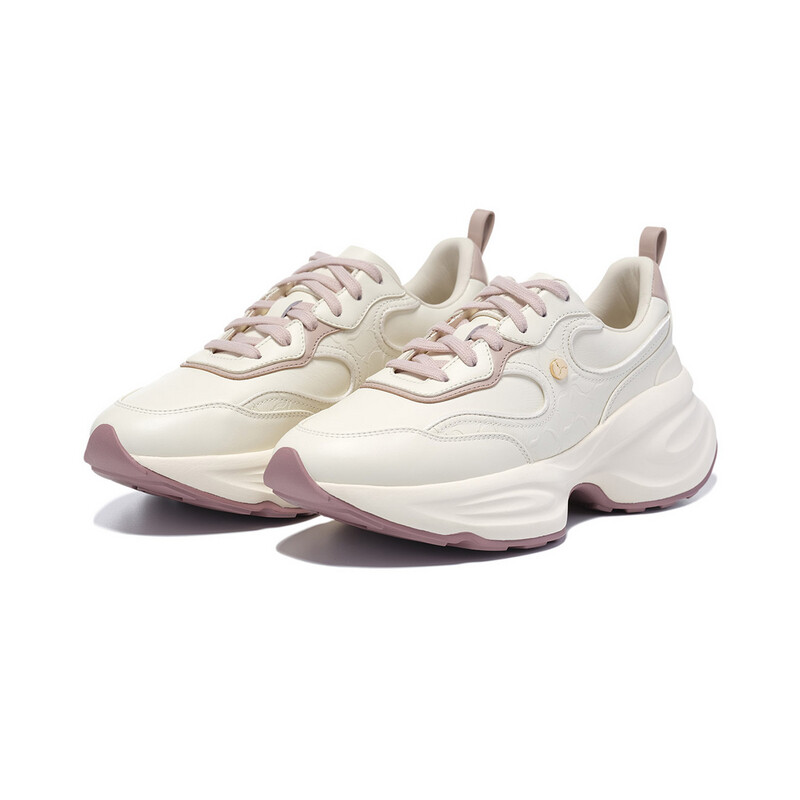 Кроссовки LI-NING 1990 Lifestyle Shoes Women's Low-top Beige/Brown, цвет Off White — фото 2