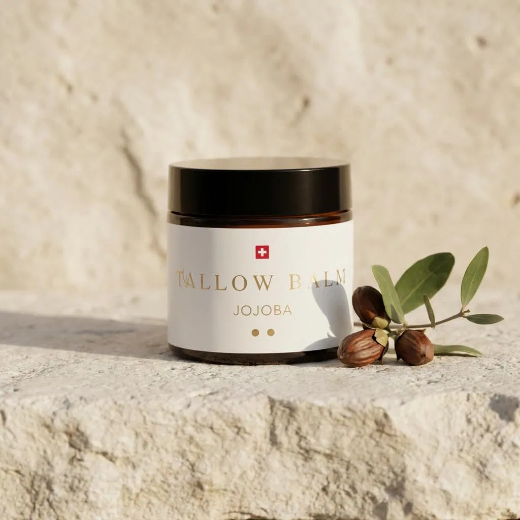 Бальзам для лица и тела с говяжьим жиром и маслом жожоба от Tallow Balm Swiss Tallow