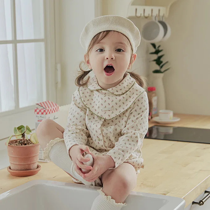 Детский боди Littletini, оливковый