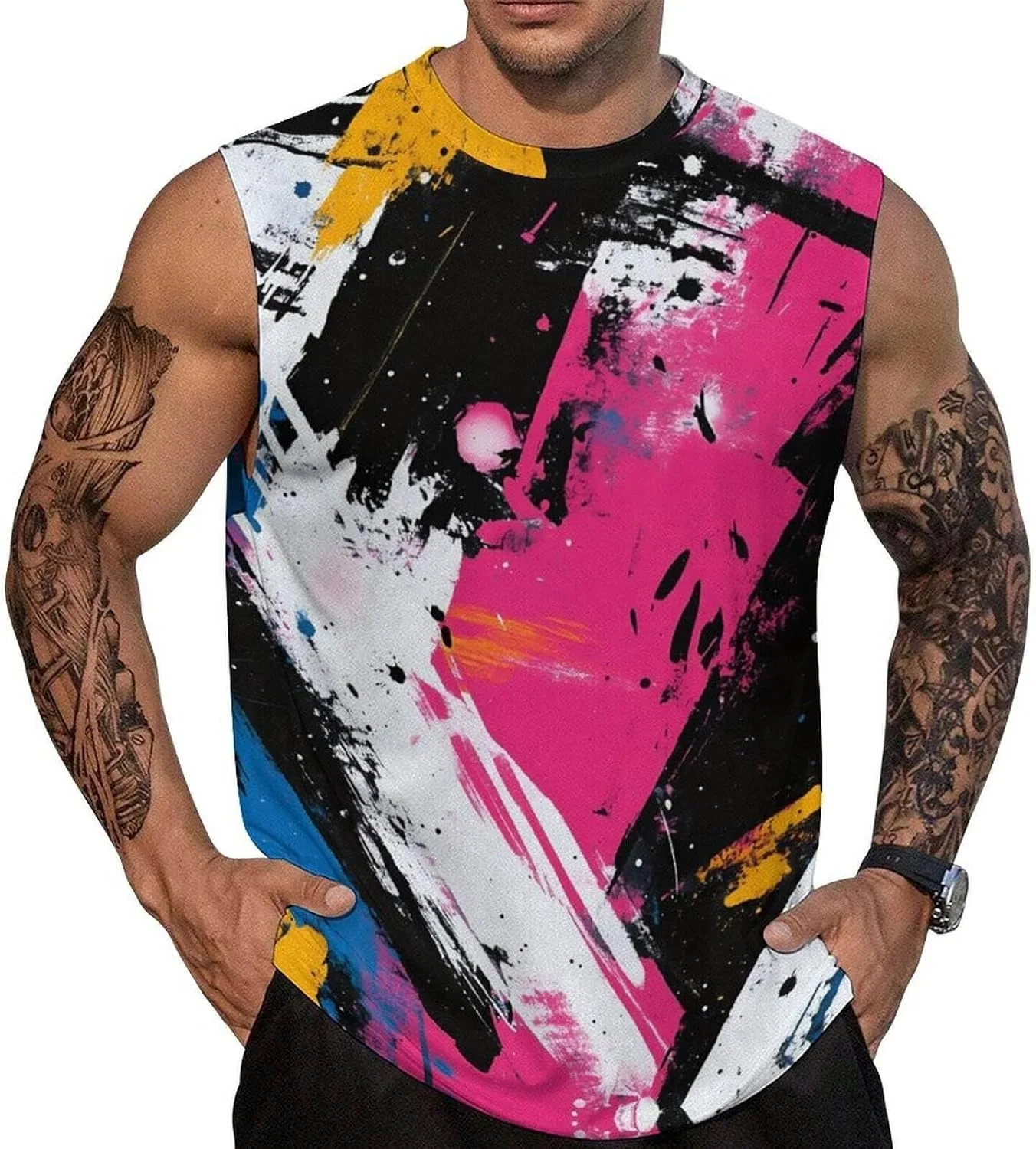 

Мужской футболка-майка Tie Dye с принтом, дышащая, быстросохнущая BarbedRose