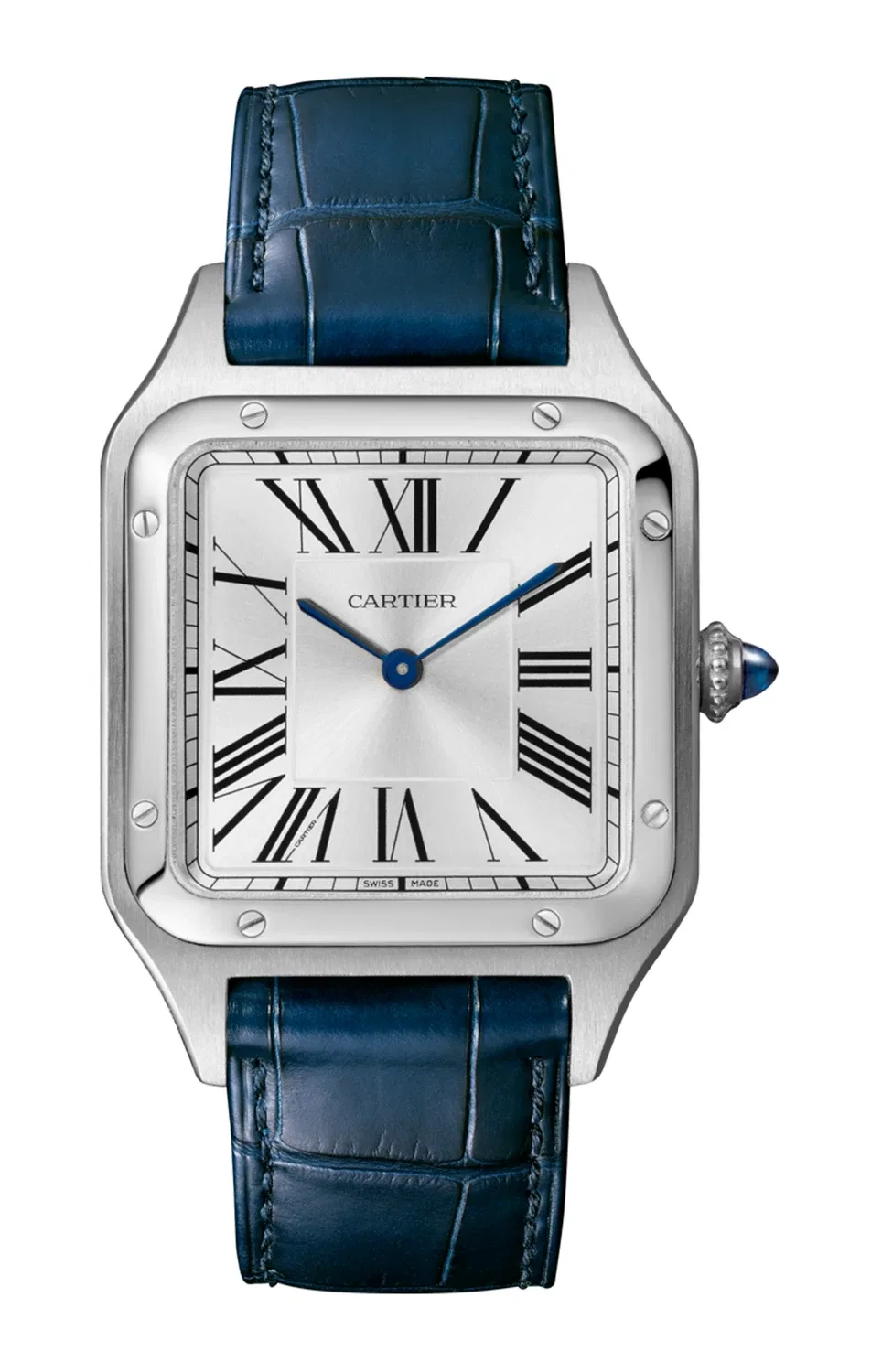 SANTOS-DUMONT БОЛЬШАЯ МОДЕЛЬ, СТАЛЬ, КВАДРАТНАЯ - WSSA0022 CARTIER, золотой
