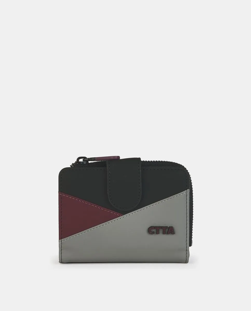 

Кошелек с клапаном и молнией Caminatta, черный