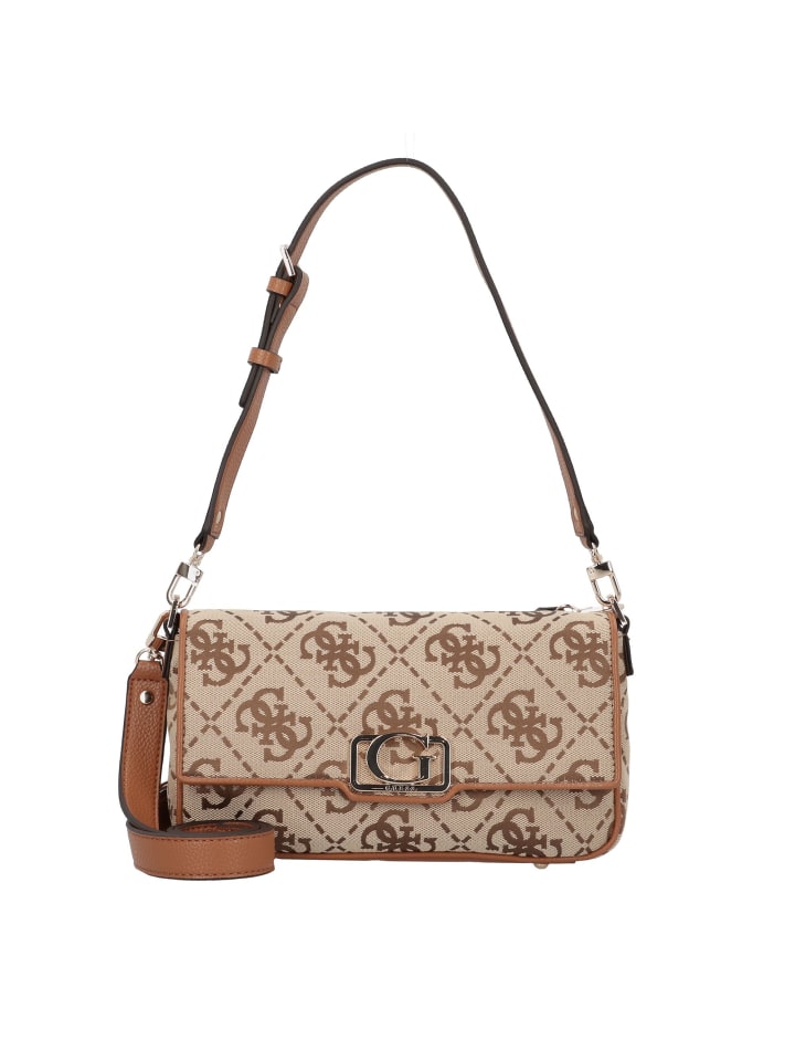 

Наплечная сумка Guess, цвет latte logo