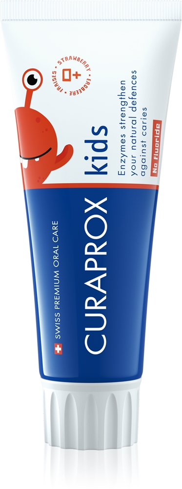 

Детская зубная паста без фтора Curaprox, strawberry 60 мл
