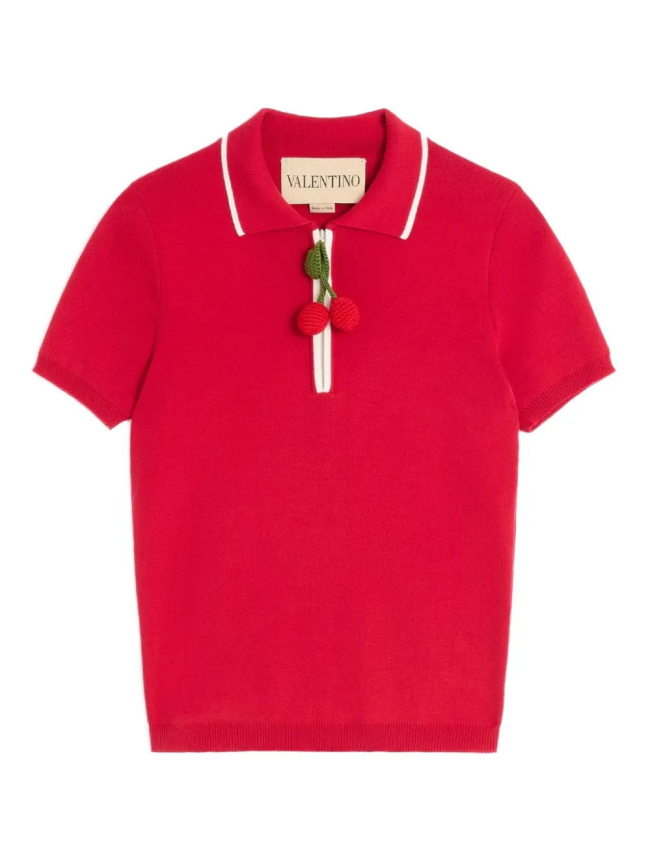 

ХЛОПКОВЫЙ ТОП С ВИШНЕЙ Valentino Garavani, красный