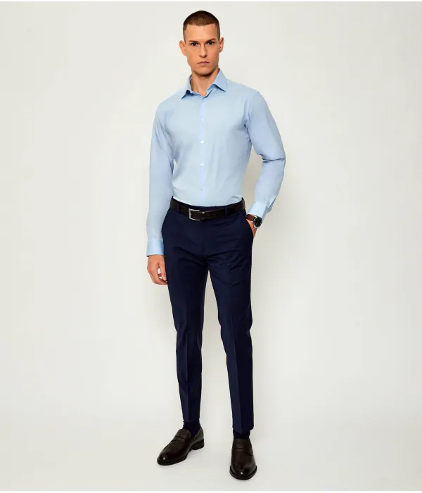 Шерстяные брюки Slim fit Calvin Klein, синий — фото 2