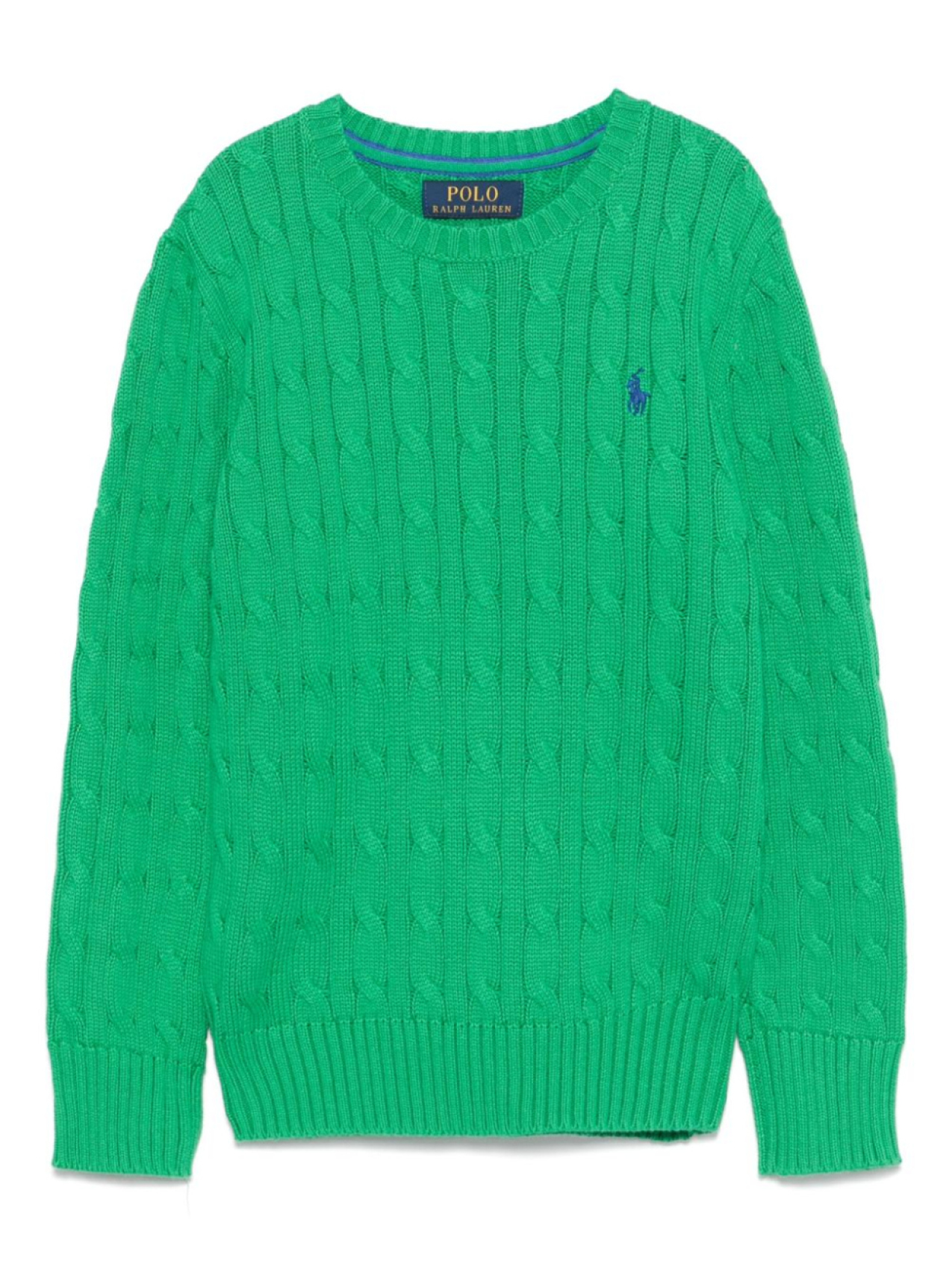 

POLO RALPH LAUREN KIDS свитер фактурной вязки, зеленый