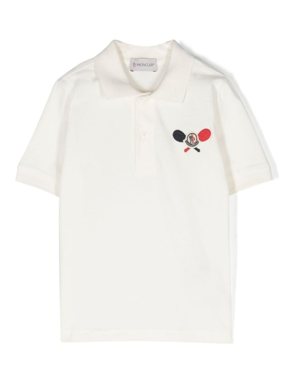 

Moncler Enfant рубашка поло с нашивкой-логотипом, белый