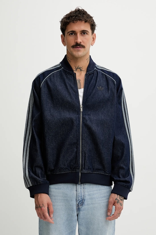 

Джинсовая толстовка Adicolor свободного кроя SST Adidas Originals, темно-синий