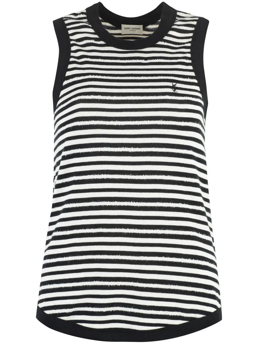 Полосатая майка Saint Laurent, черный