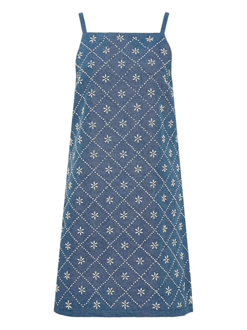 

Джинсовое платье с вышивкой Gentry rag & bone, синий