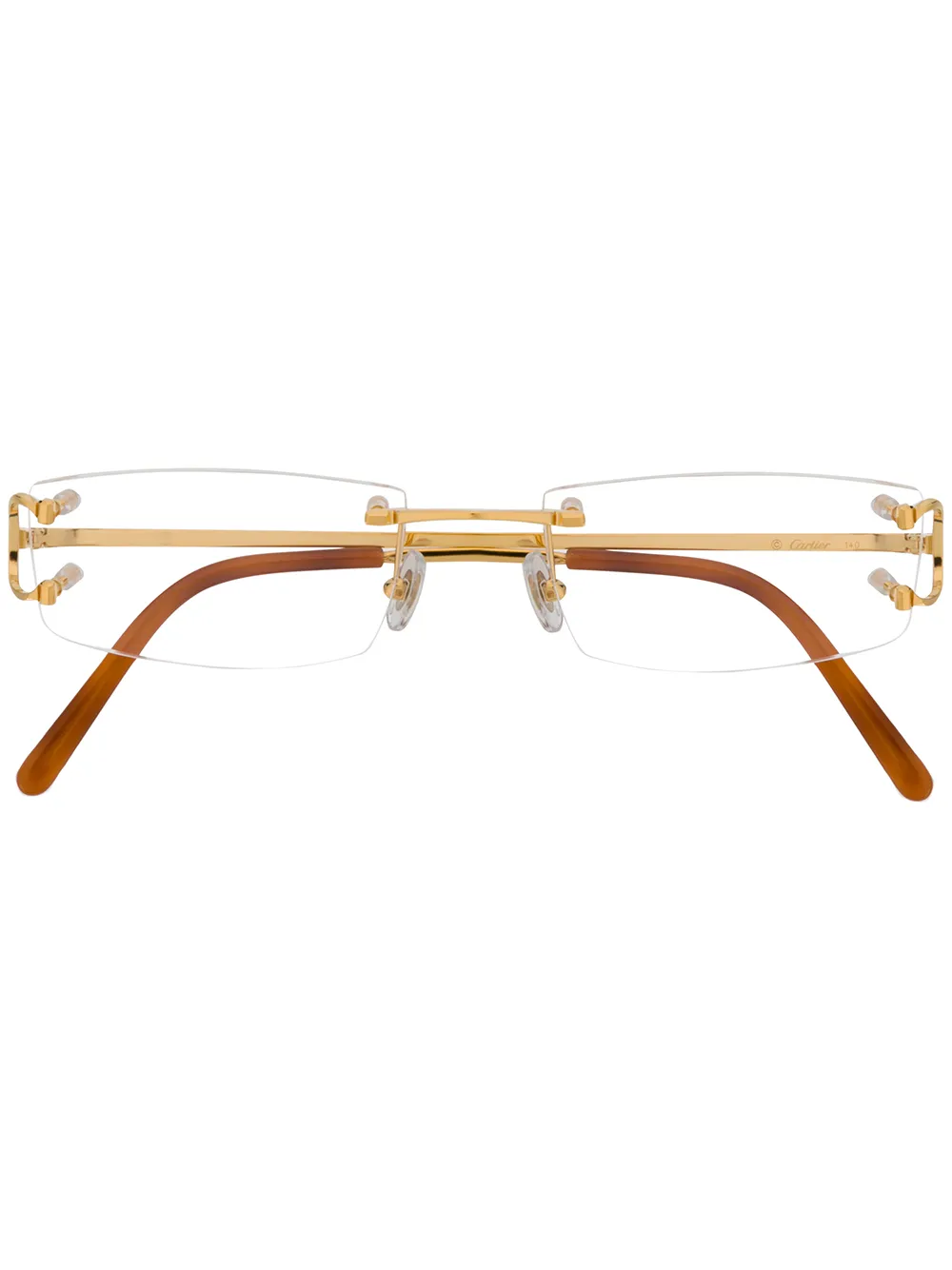 

Очки в прямоугольной оправе Cartier Eyewear, золотой