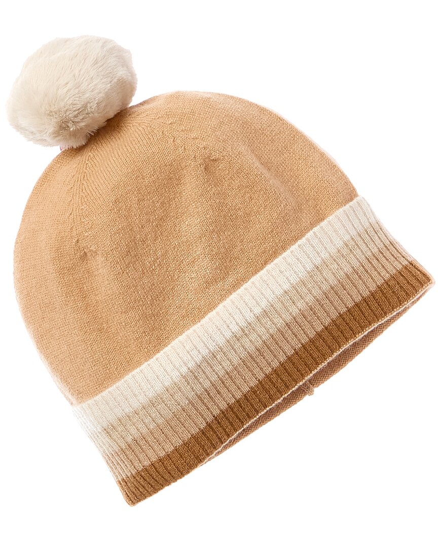 

Кашемировая шапка Brodie Cashmere с контрастными полосками, коричневый