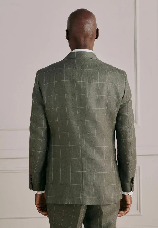 Пиджак Next Regular fit signature tailored fit moons british blazer, зеленый — фото 4